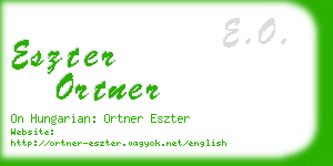 eszter ortner business card